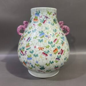 Qing Dynasty Yongzheng Pastel Pumpkin Butterfly Zun