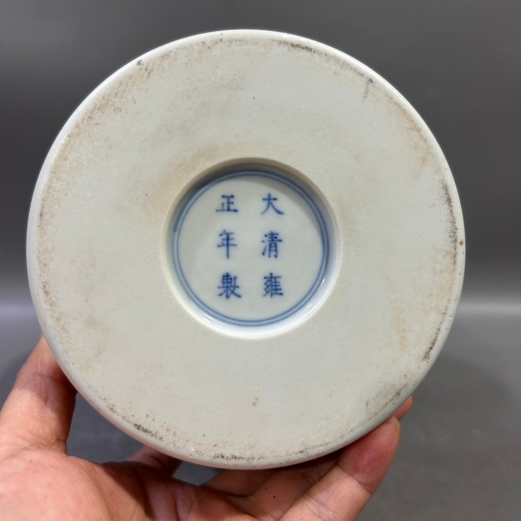 Qing Dynasty Yongzheng famille rose plum vase