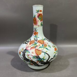 Qing Dynasty Yongzheng famille rose pomegranate bile vase