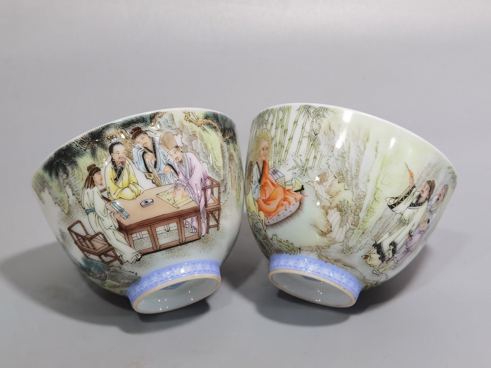 Qing Dynasty Qianlong a set of pastel Xiyuan elegant collection cups