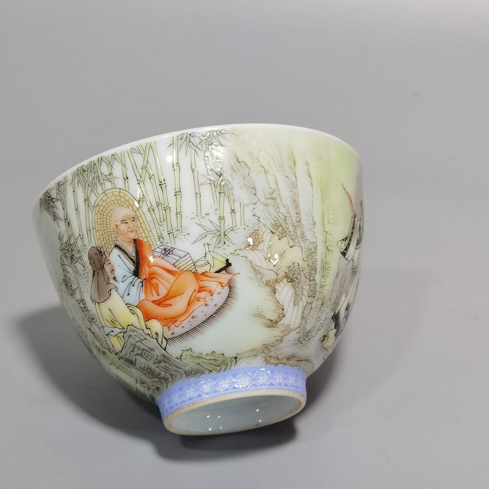 Qing Dynasty Qianlong a set of pastel Xiyuan elegant collection cups