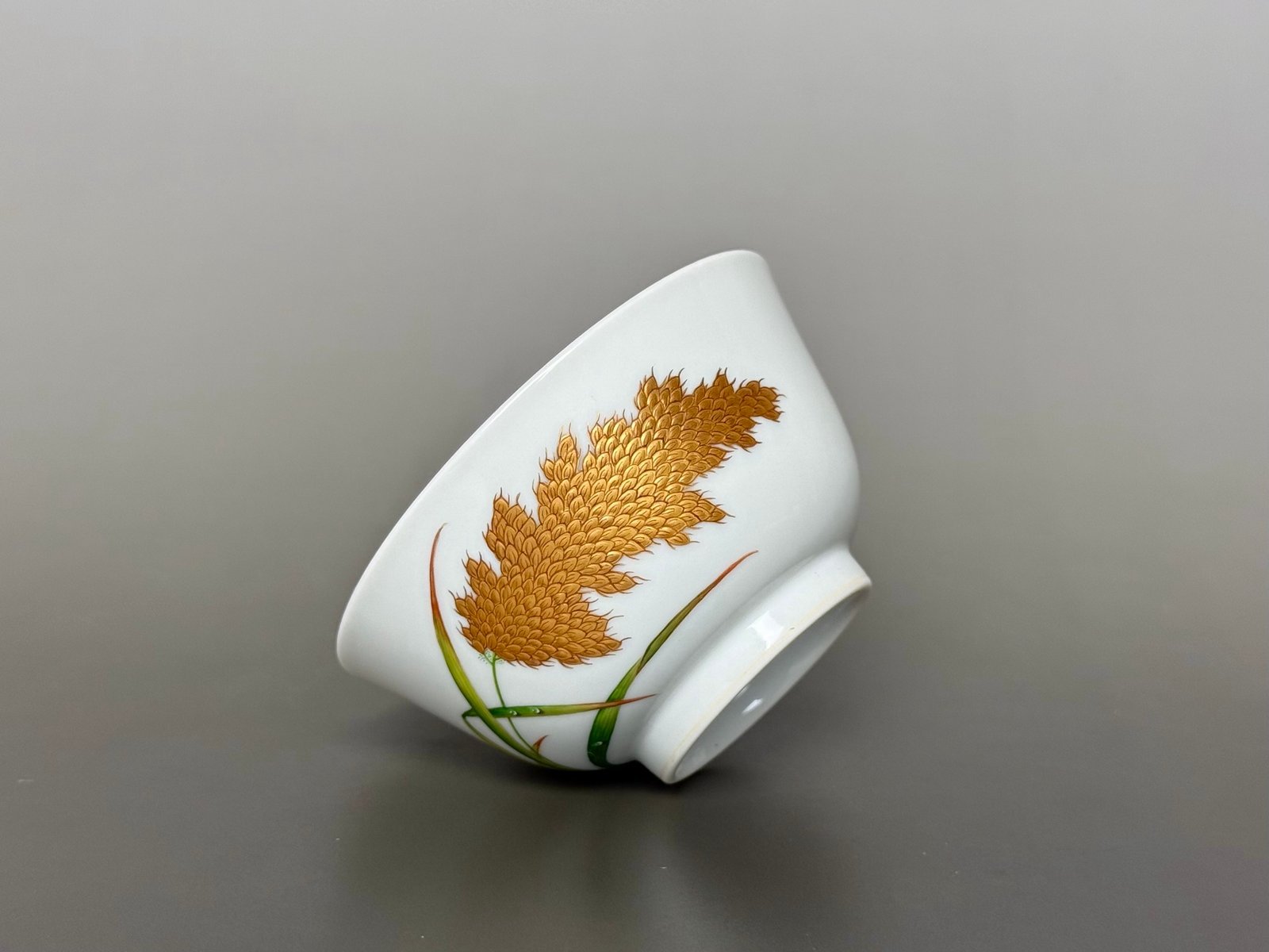 Oing Dynasty Yongzheng Enamel rice ear poem cup