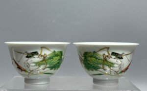 Oing Dynasty Yongzheng year enamel color Baicai barley cup