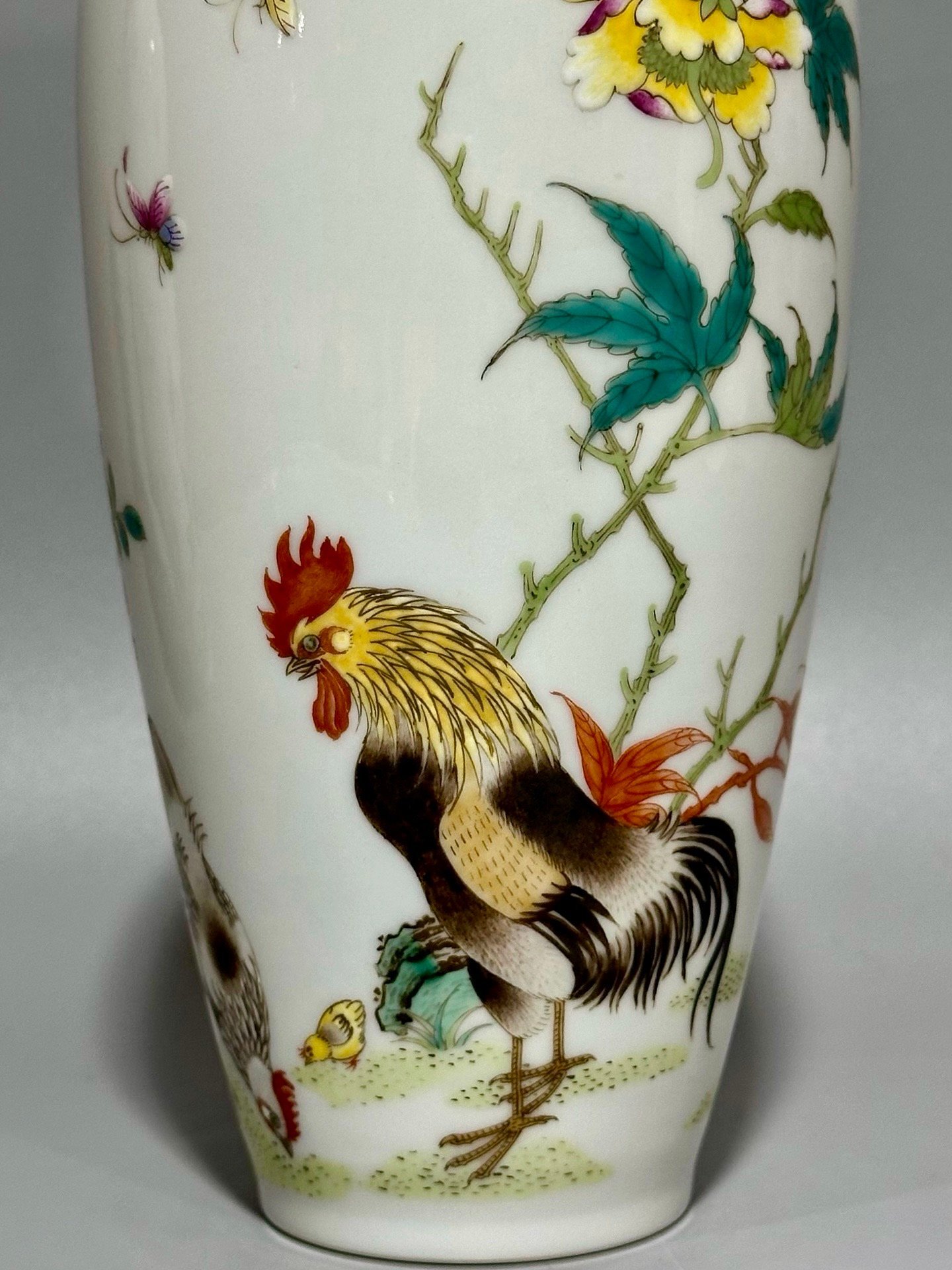 Oing Dynasty Yongzheng year enamel vase with family portrait pattern