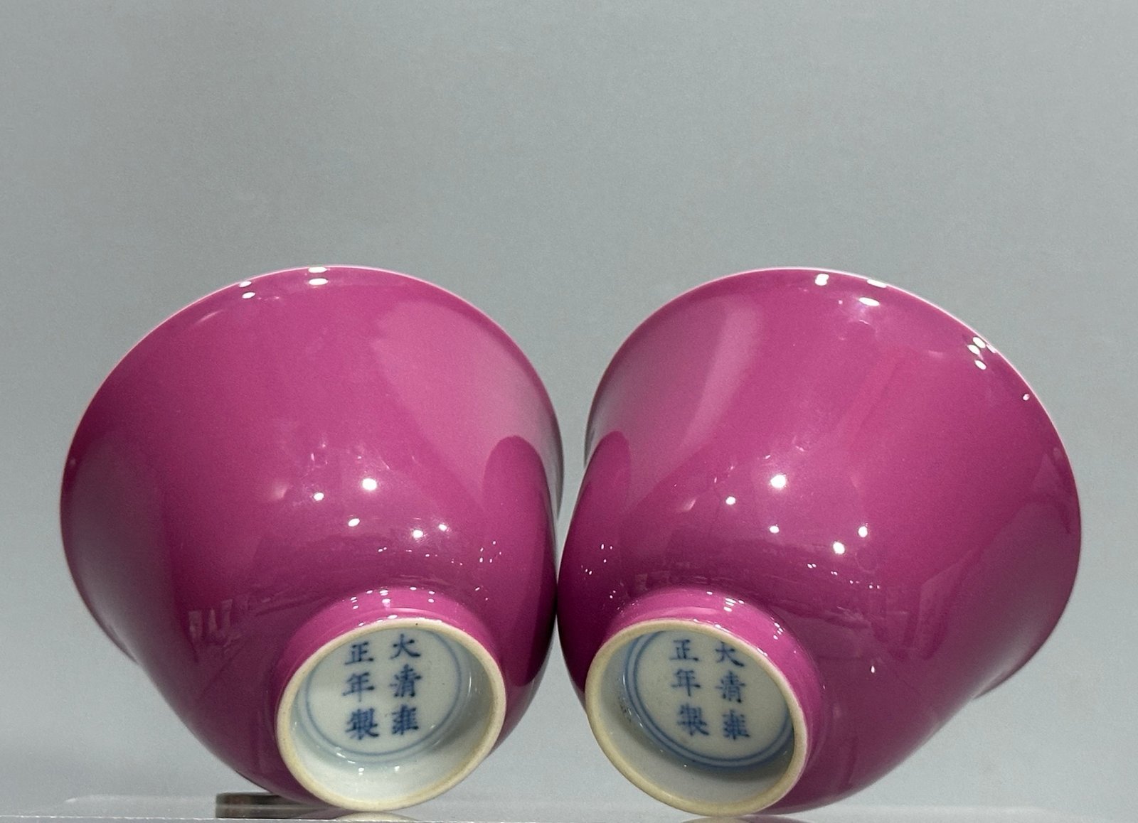 Oing Dynasty Yongzheng year carmine red glaze cup
