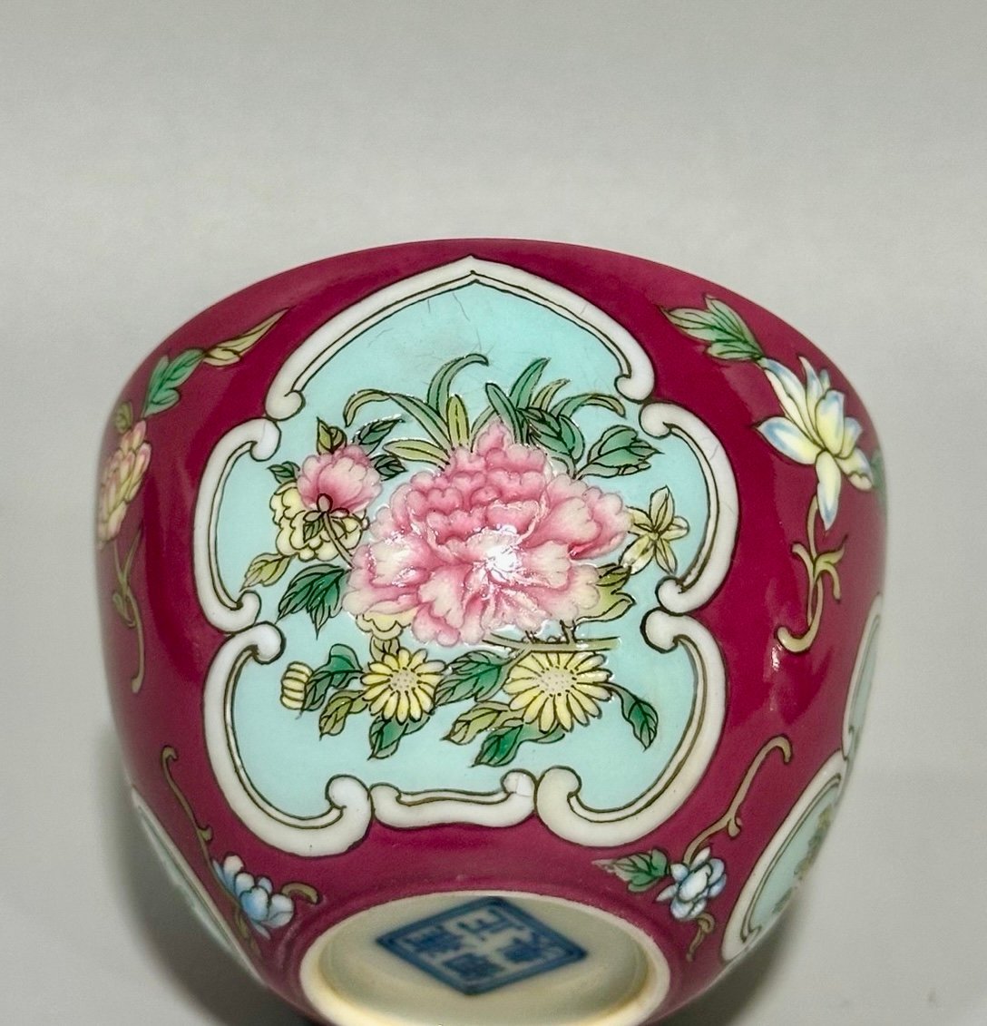 Oing Dynasty Yongzheng this enamelled window flower cup
