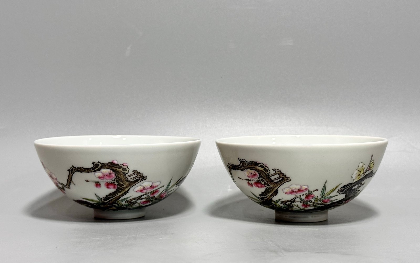 Oing Dynasty Yongzheng enamel Plum and Bamboo New Year birthday bowl