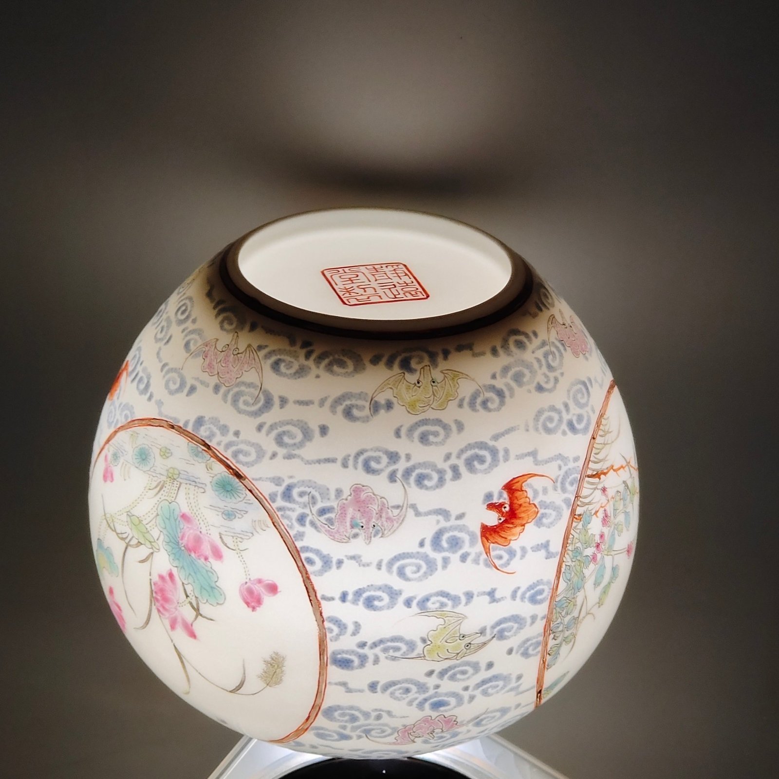 Oing Dynasty Yongzheng Yunfu window flower bowl made by Jingyuantang