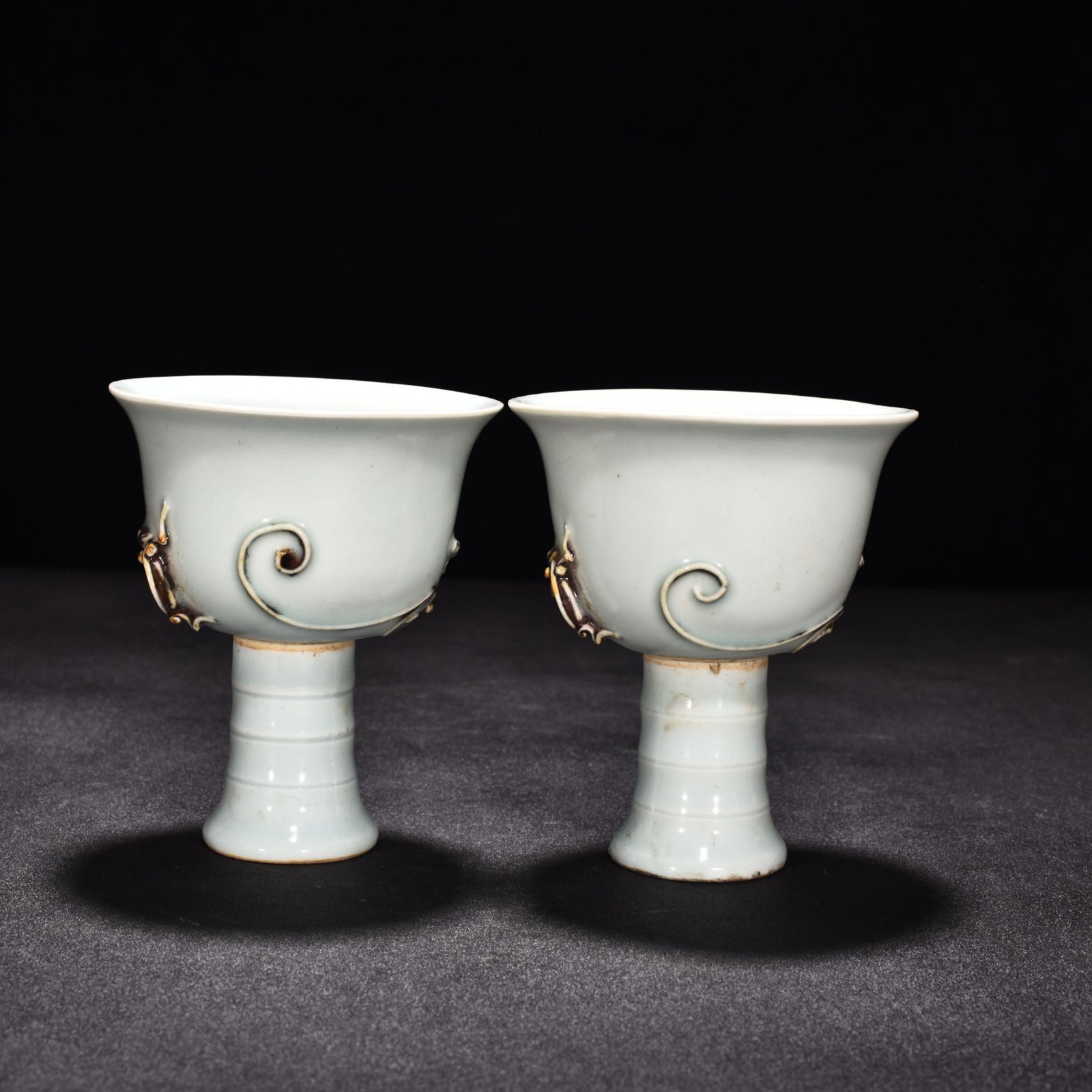 Yuan Dynasty underglaze red chilong pattern goblet