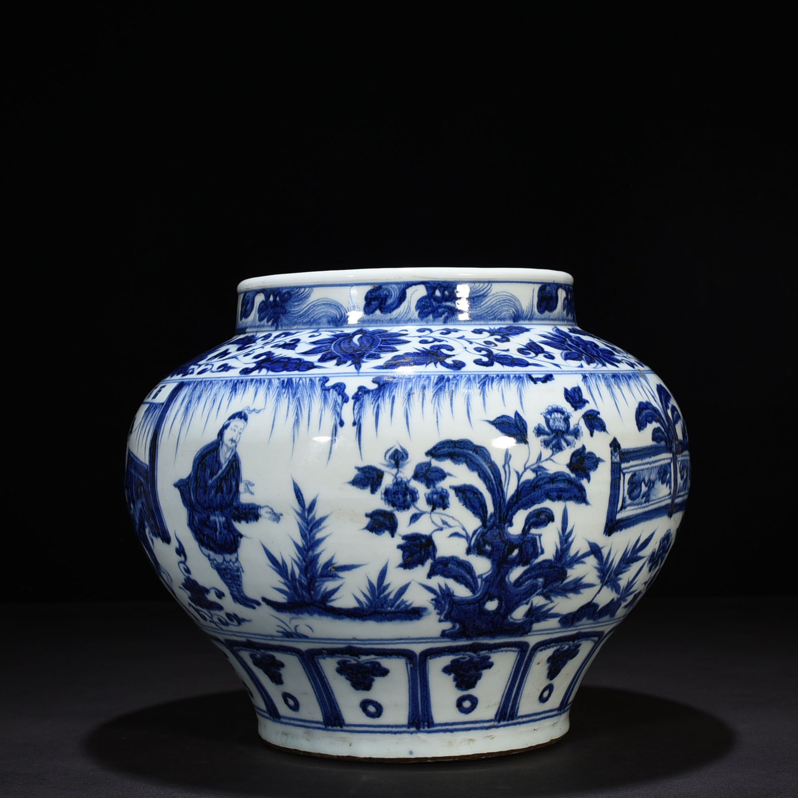 Yuan Dynasty Hall character story jar