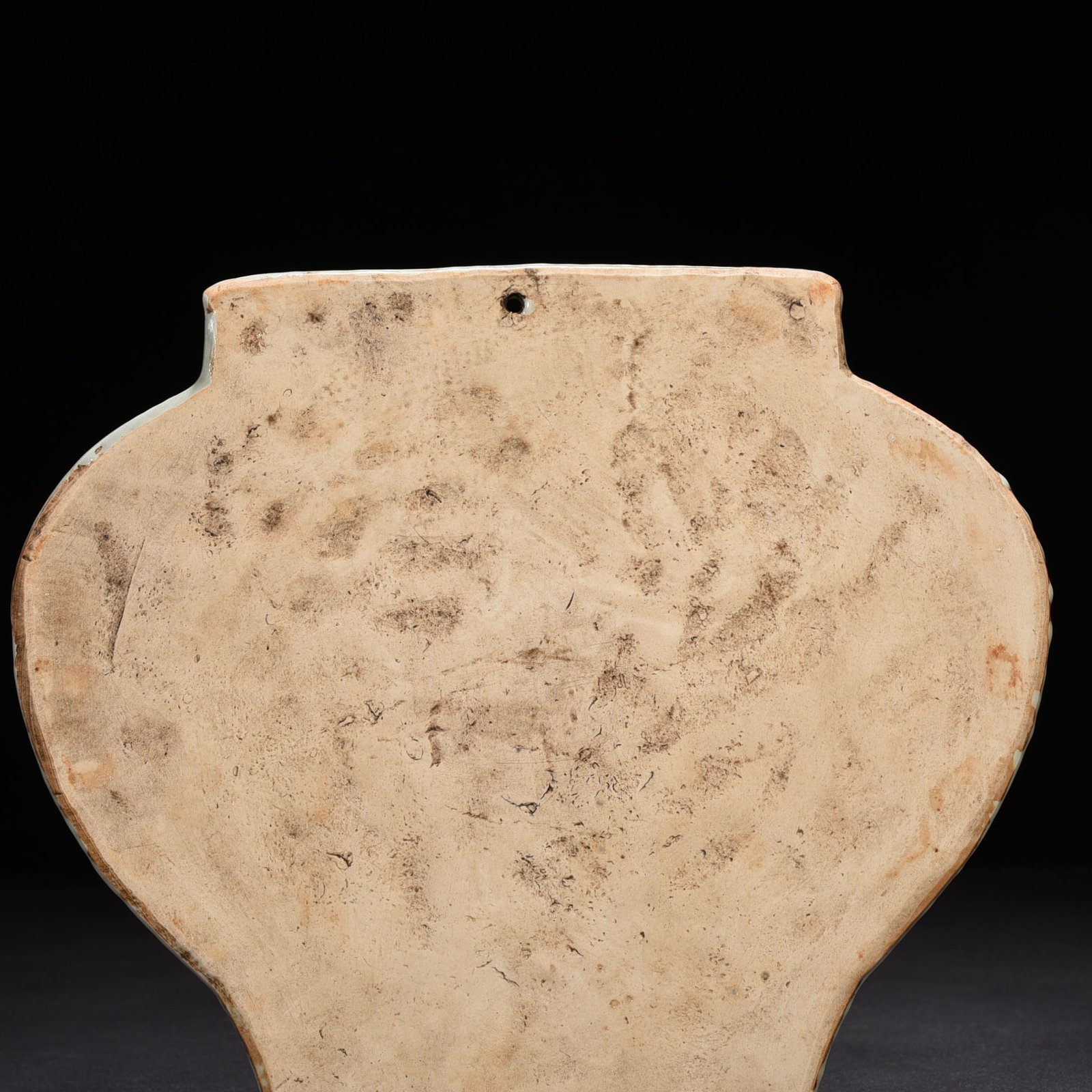 Yuan Dynasty blue and white under the moon story pattern pot-shaped