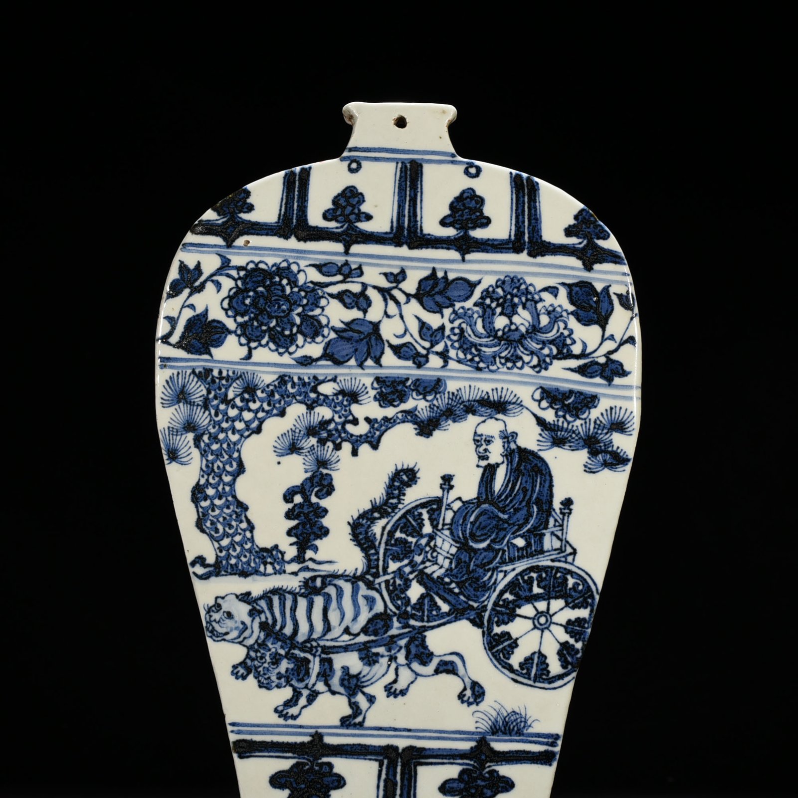 Yuan Dynasty blue and white plum vase