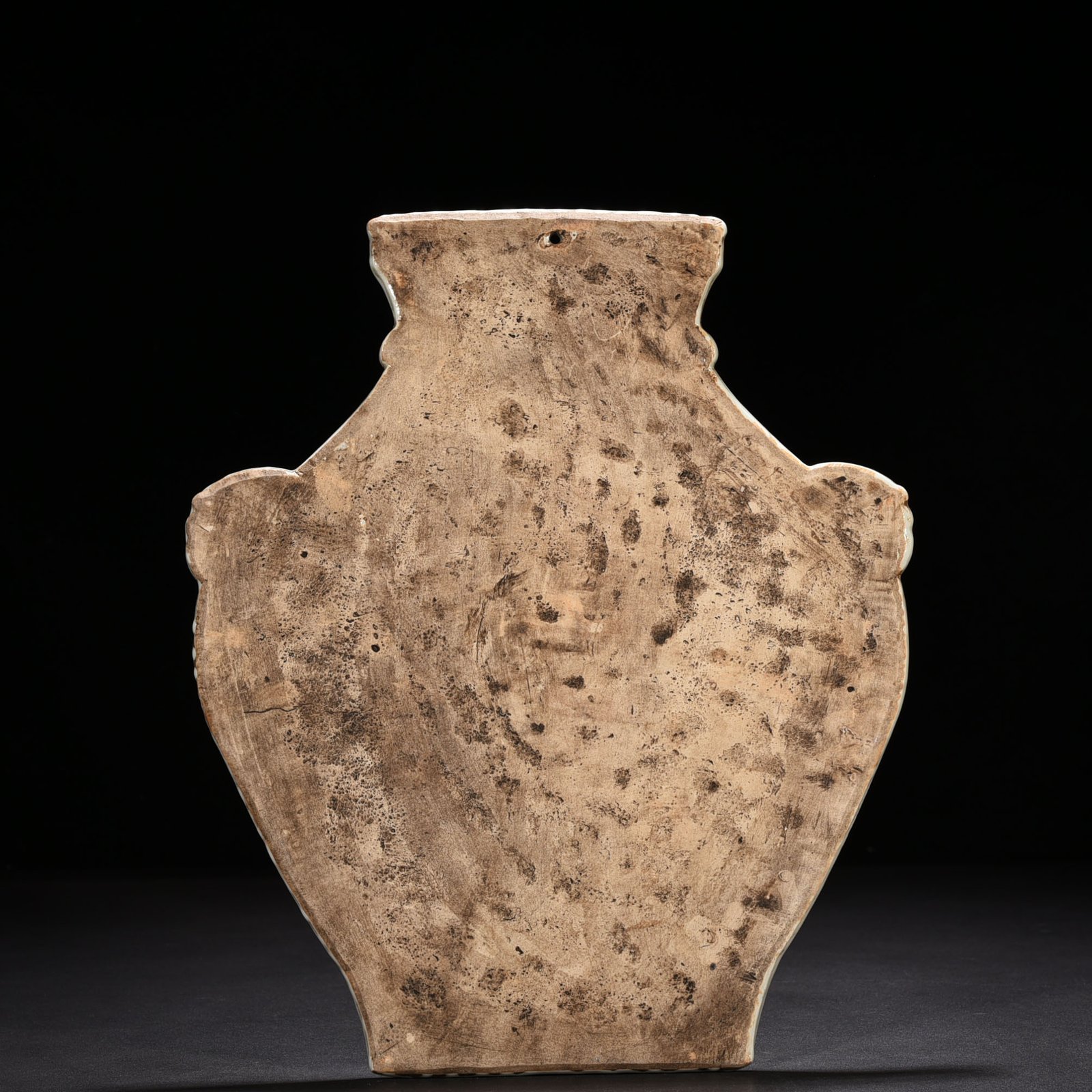 Yuan Dynasty blue and white fish and algae pattern animal ear pot-shaped