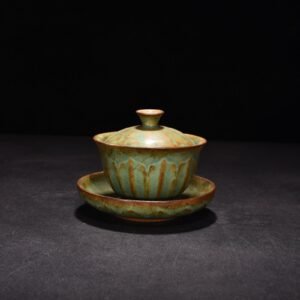 Song Dynasty Longquan kiln plum green glaze Sancai bowl