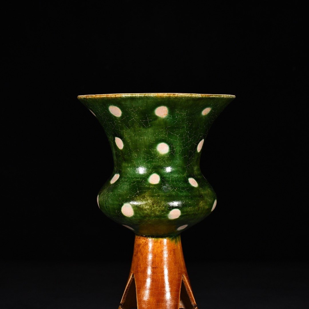 Tang Dynasty Sancai Dotted Hollow Xing Furnace