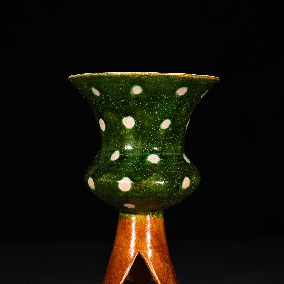 Tang Dynasty Sancai Dotted Hollow Xing Furnace