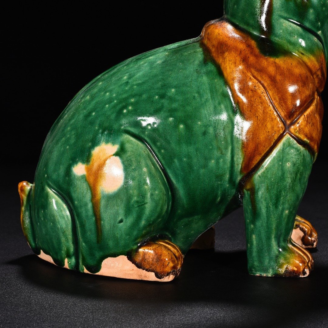 Tang Dynasty Sancai Green Glazed Jade Rabbit