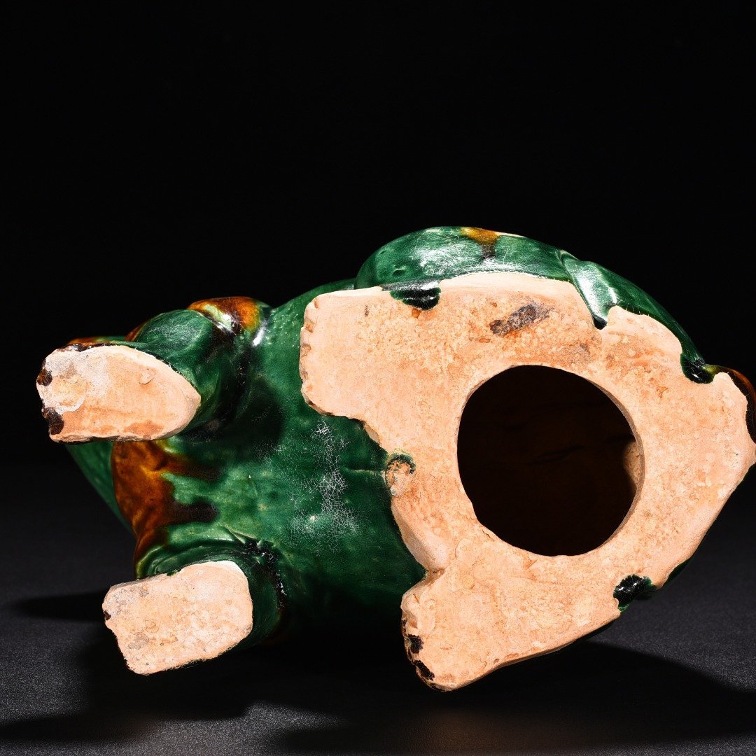 Tang Dynasty Sancai Green Glazed Jade Rabbit