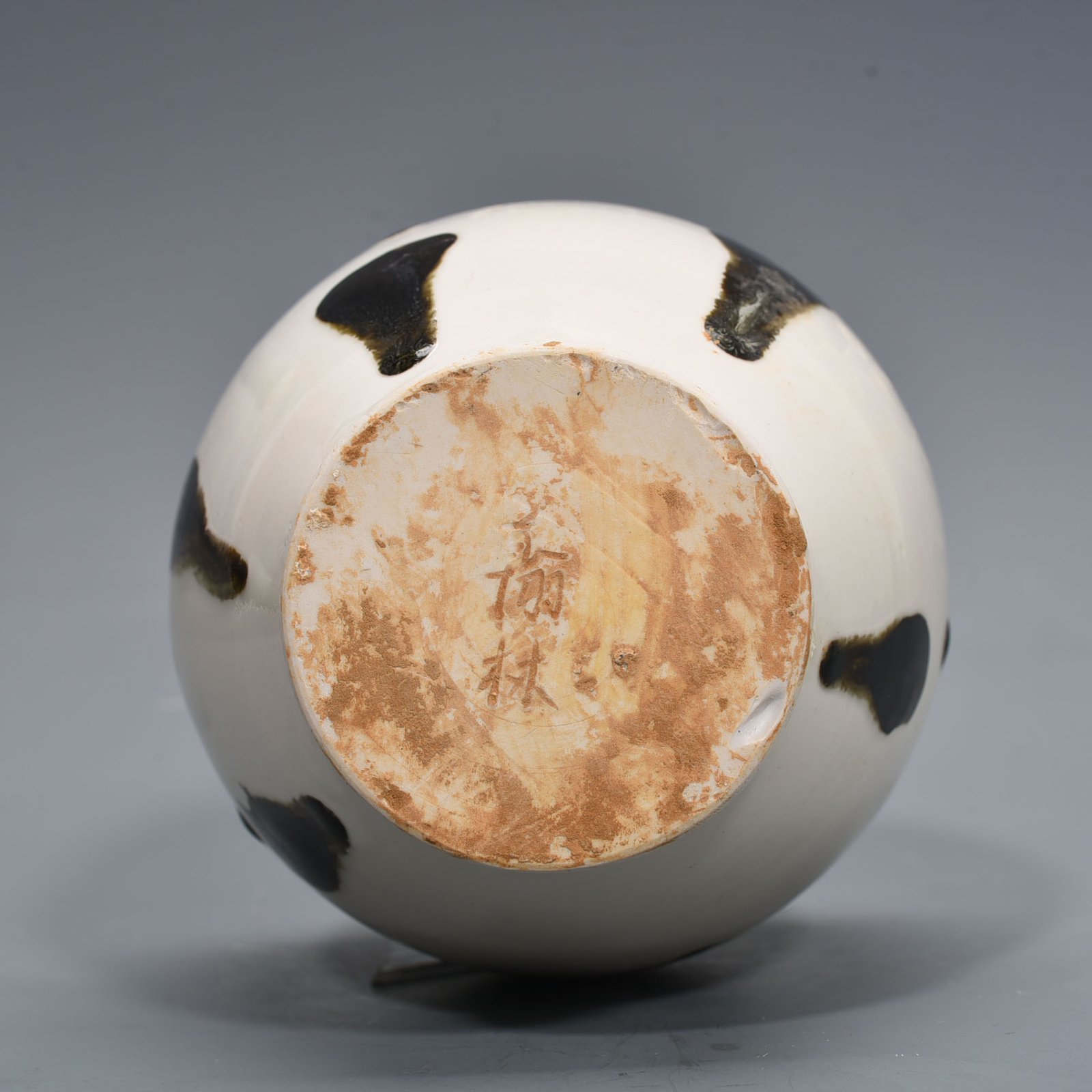 Tang Dynasty Xing kiln dotted plate mouth bottle