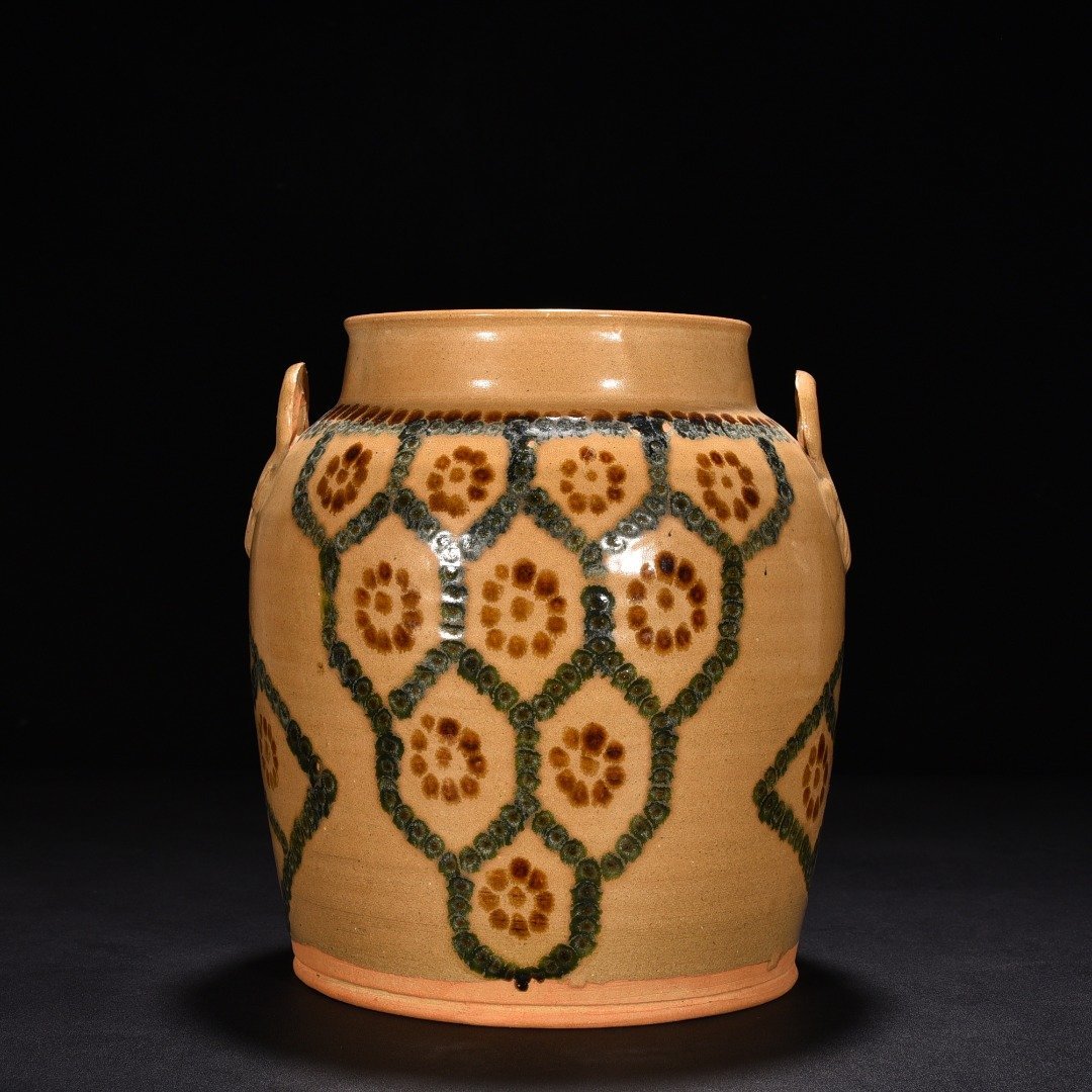 Tang Dynasty Changsha kiln double series jar