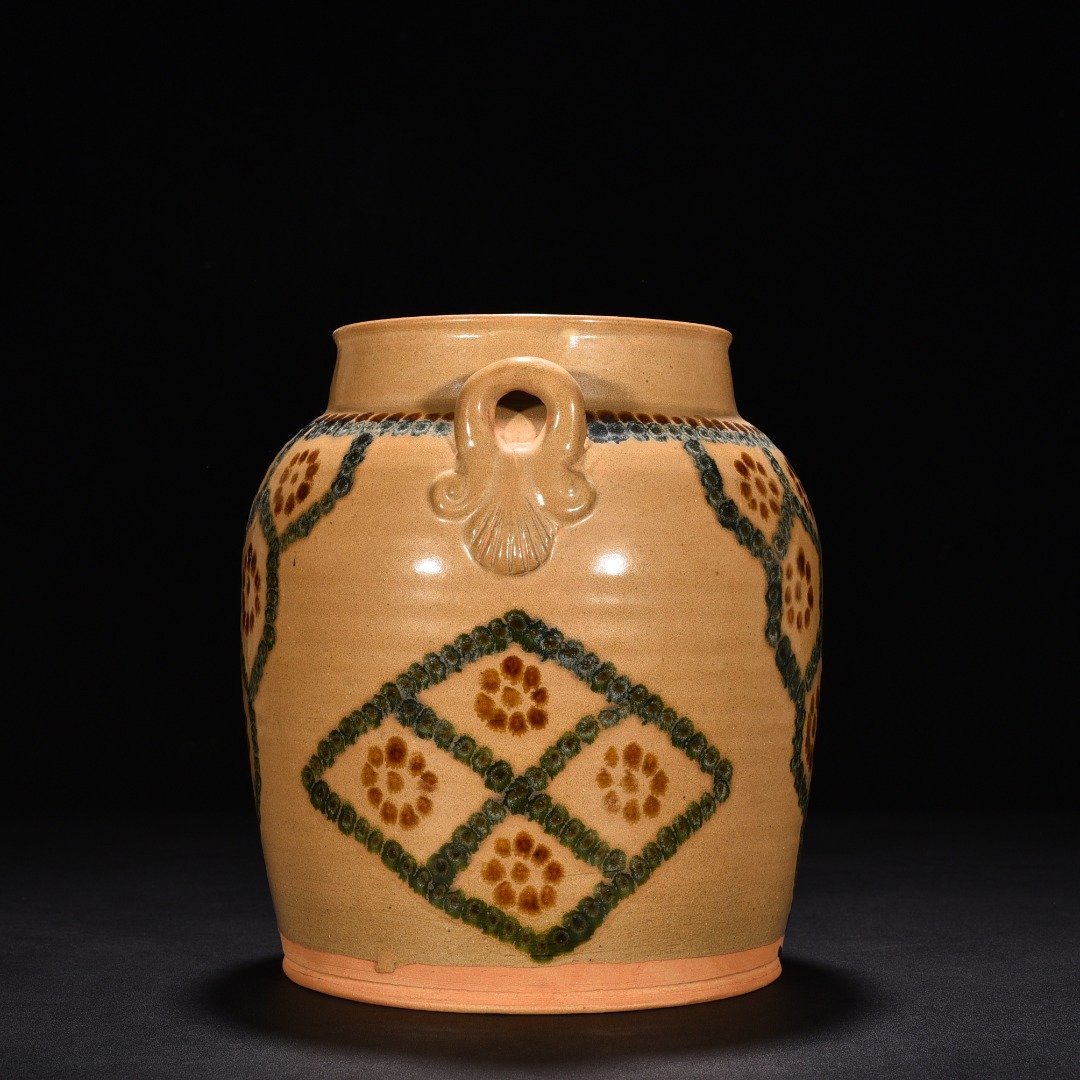 Tang Dynasty Changsha kiln double series jar