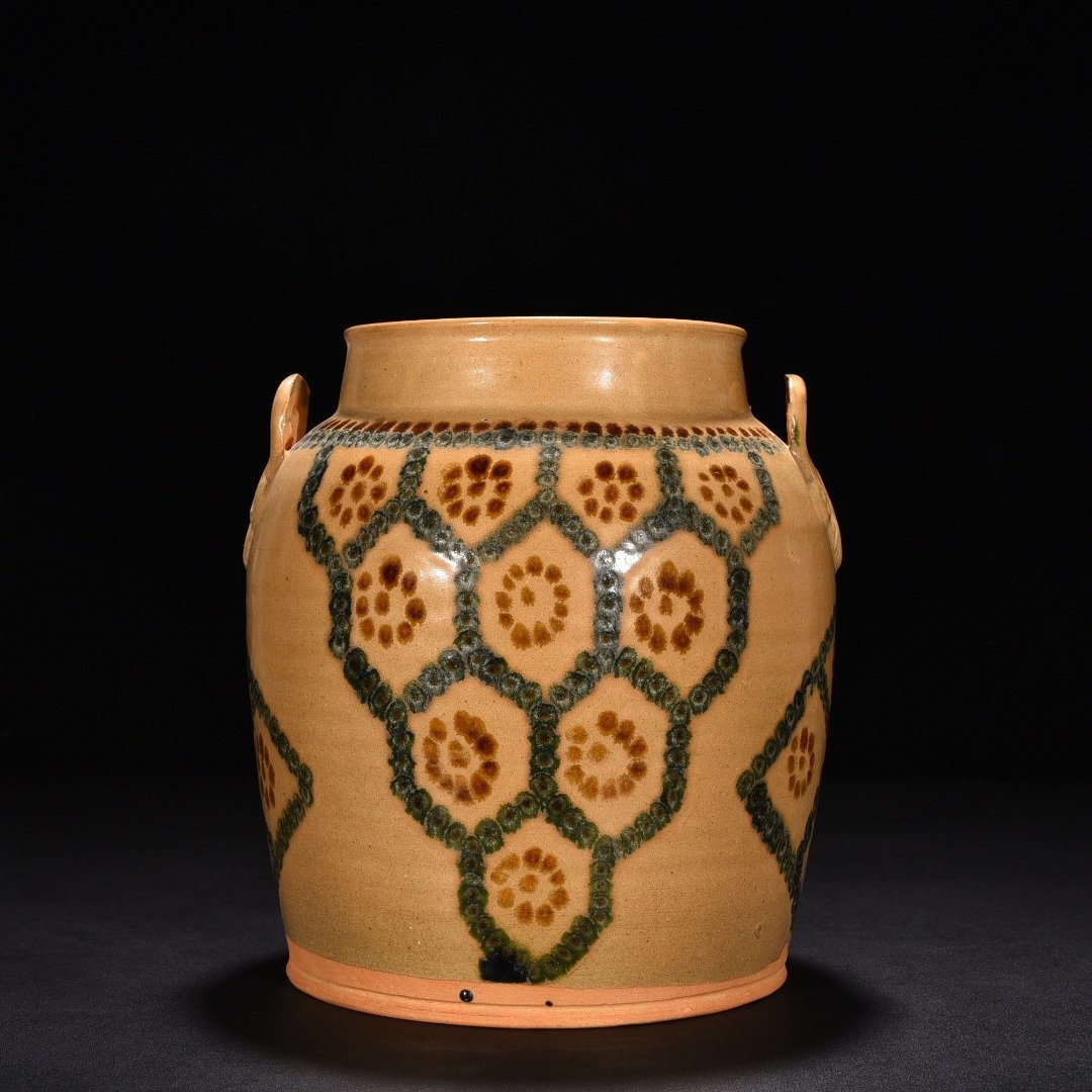 Tang Dynasty Changsha kiln double series jar