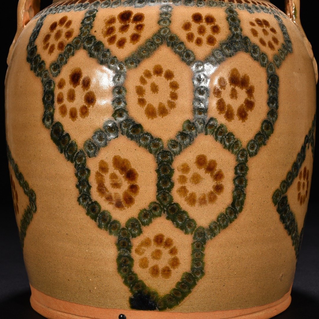 Tang Dynasty Changsha kiln double series jar