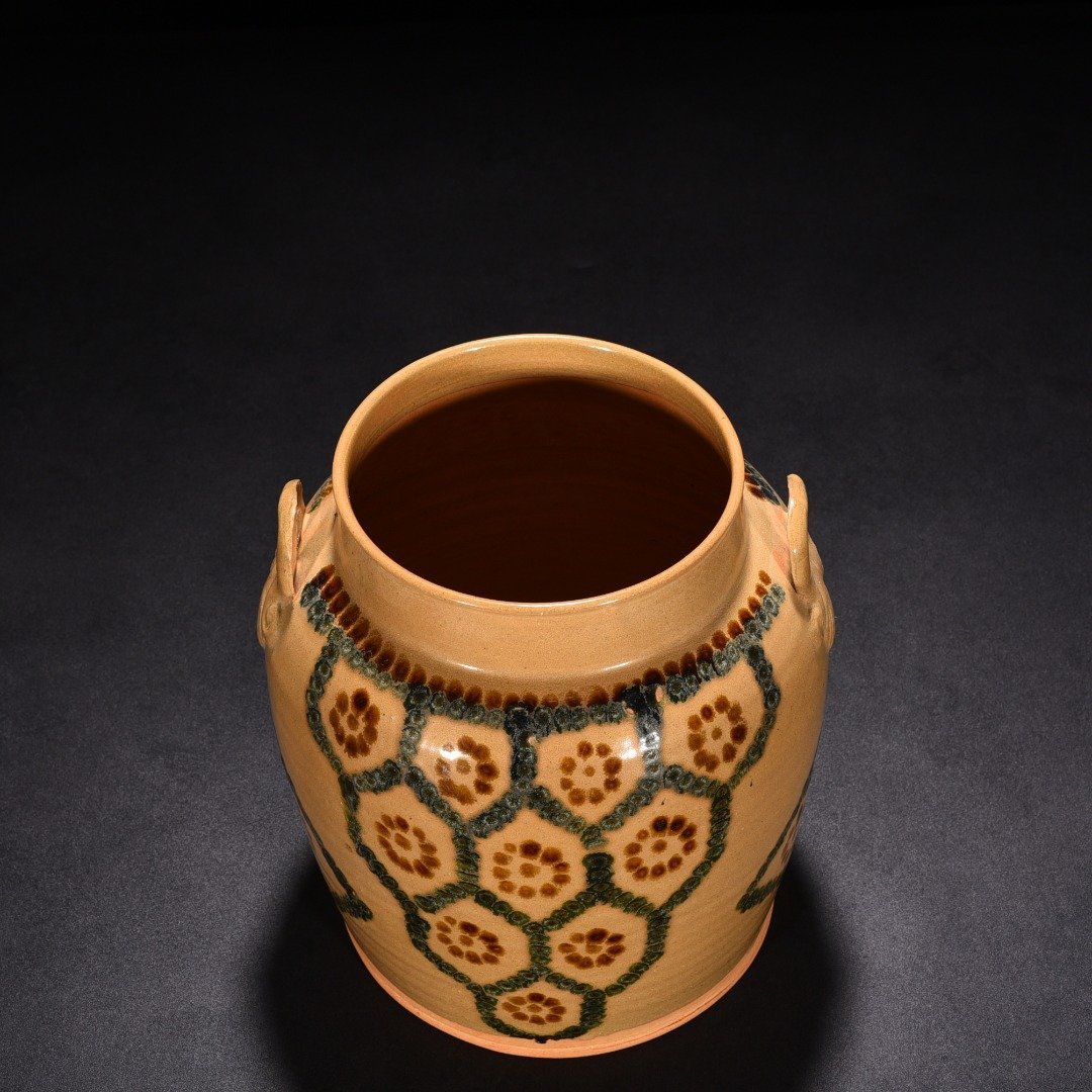 Tang Dynasty Changsha kiln double series jar