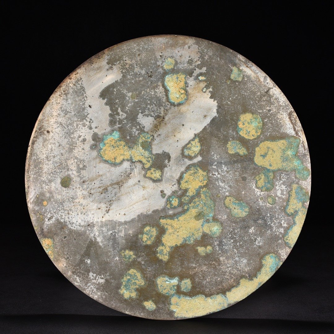 Tang Dynasty Bronze Chilong auspicious animal pattern round mirror