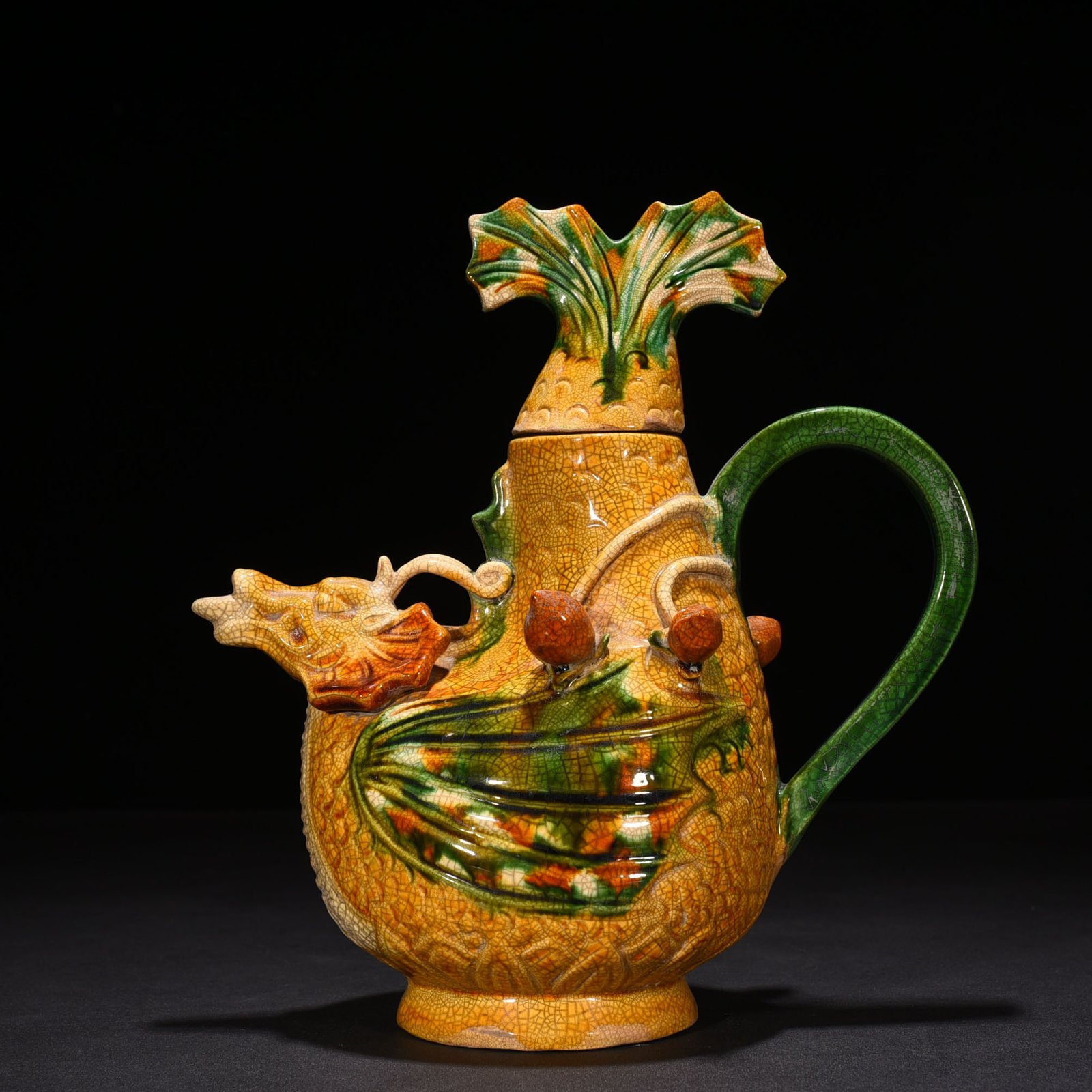 Song Dynasty Sancai Flying Fish Holding Pot