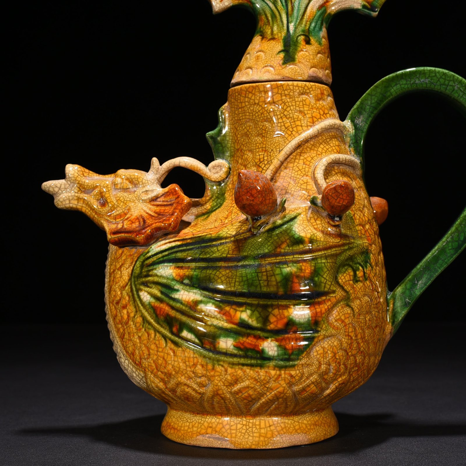 Song Dynasty Sancai Flying Fish Holding Pot