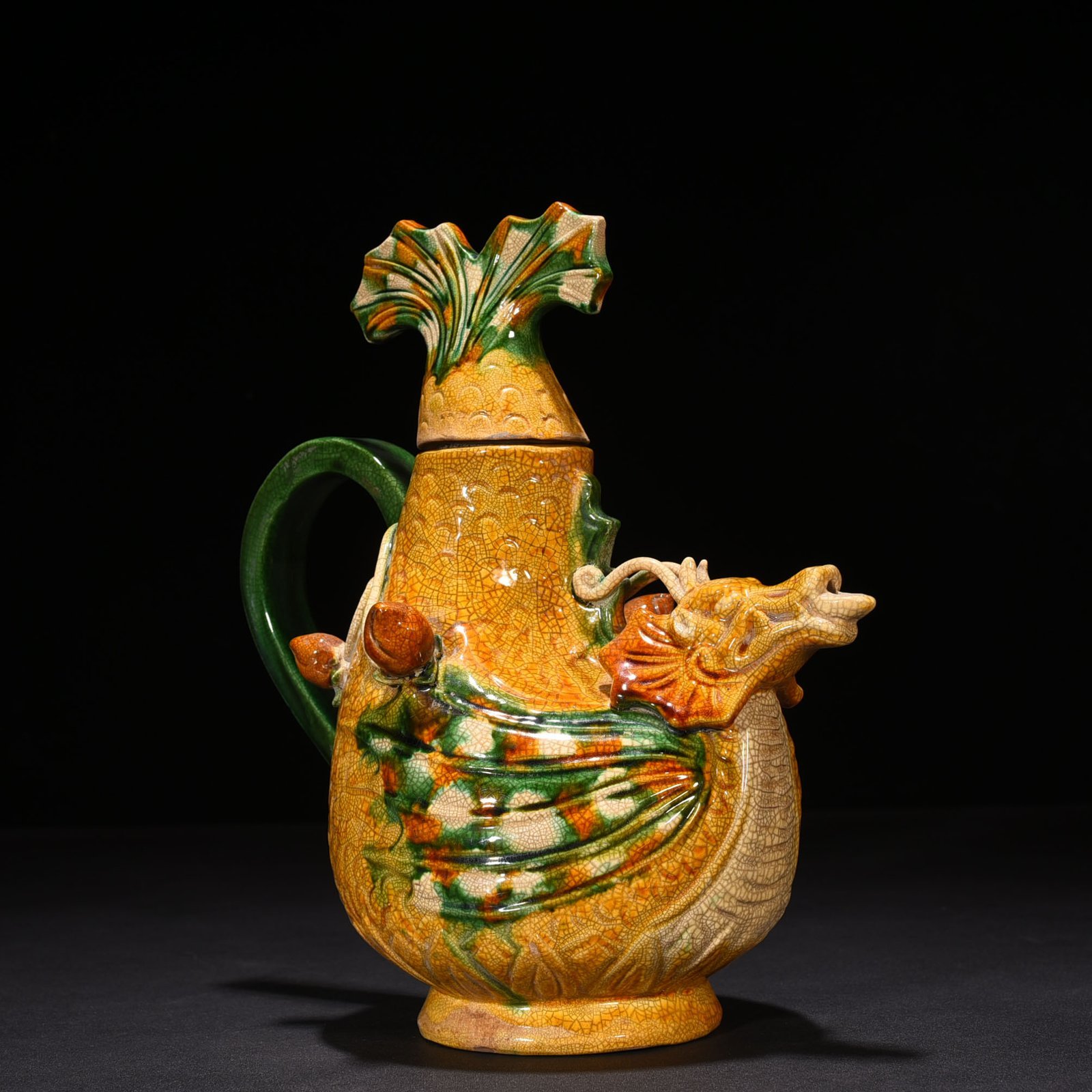 Song Dynasty Sancai Flying Fish Holding Pot