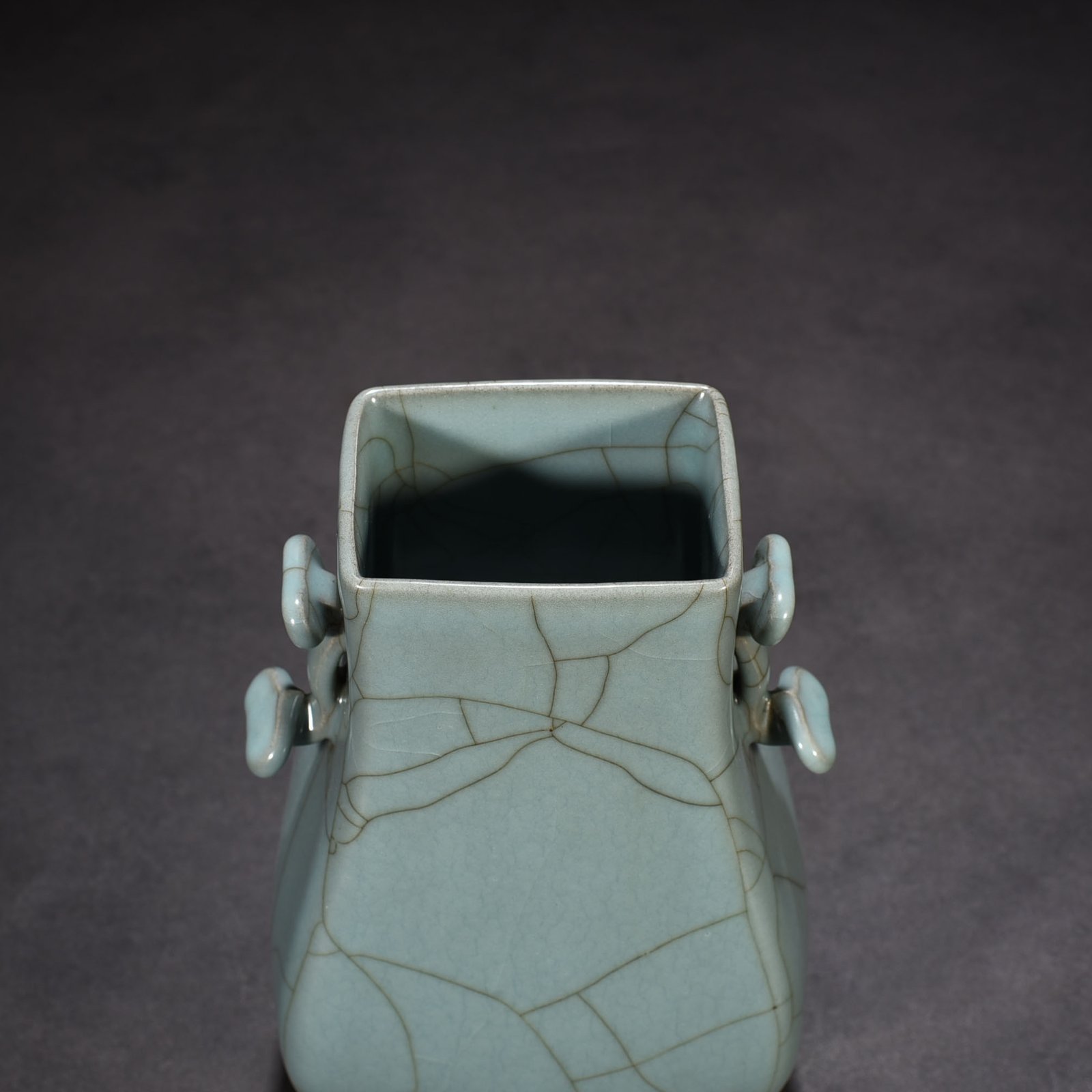 Song Dynasty A celadon-glazed Ruyi’er square vase