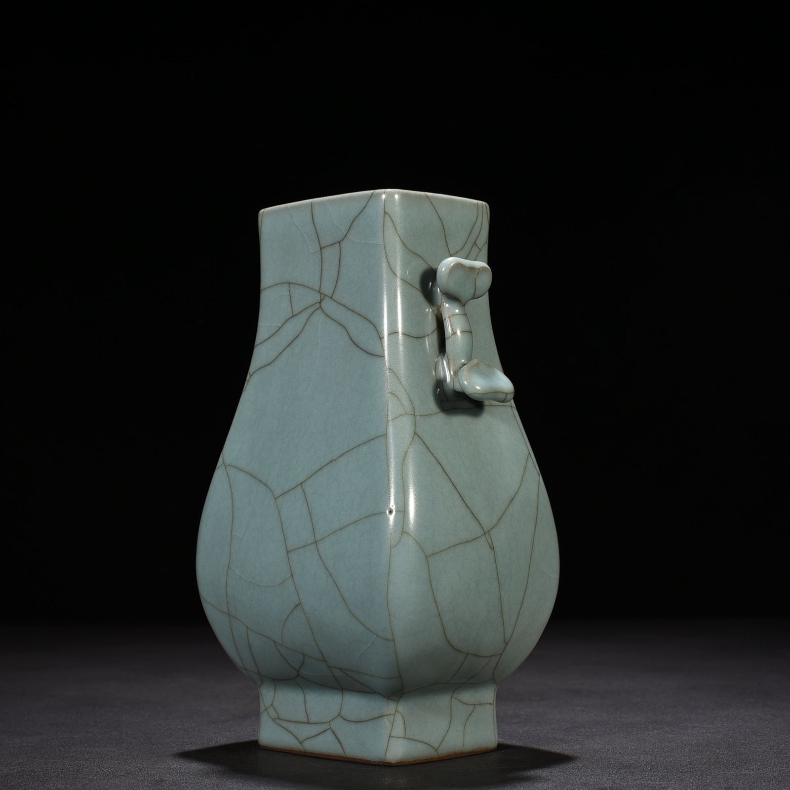 Song Dynasty A celadon-glazed Ruyi’er square vase