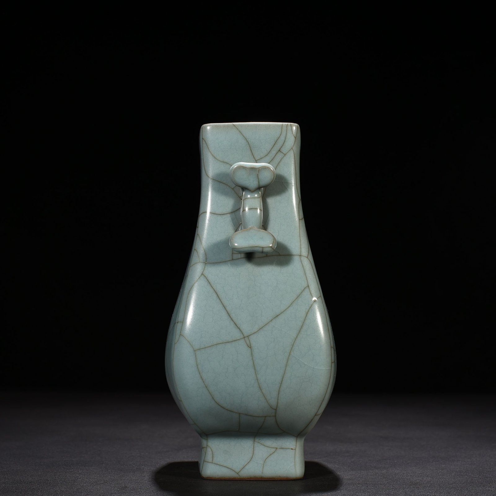 Song Dynasty A celadon-glazed Ruyi’er square vase