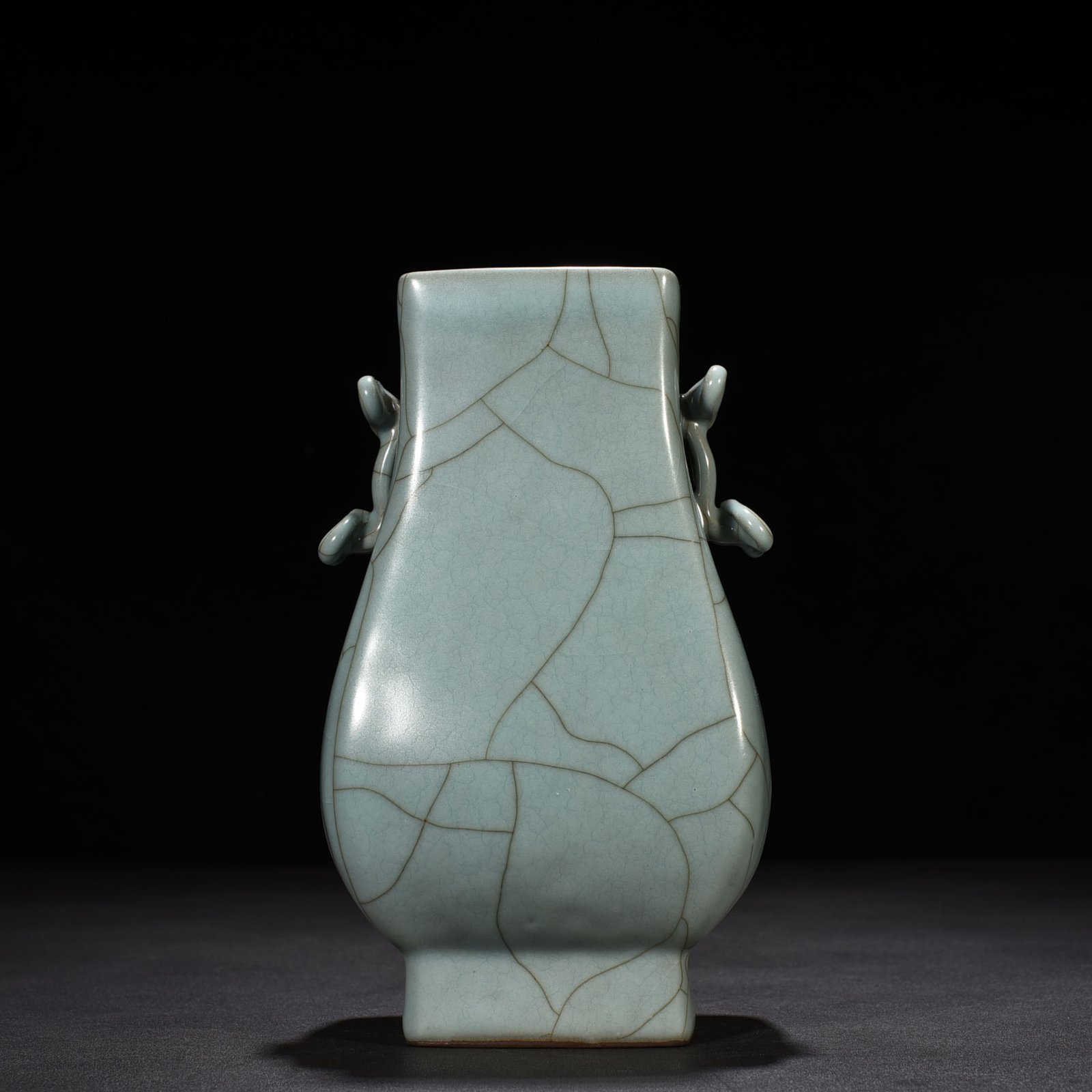 Song Dynasty A celadon-glazed Ruyi’er square vase
