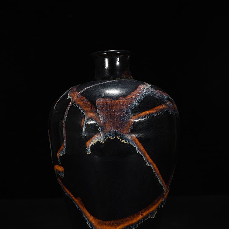 Song Dynasty Jizhou kiln Yaobian plum vase
