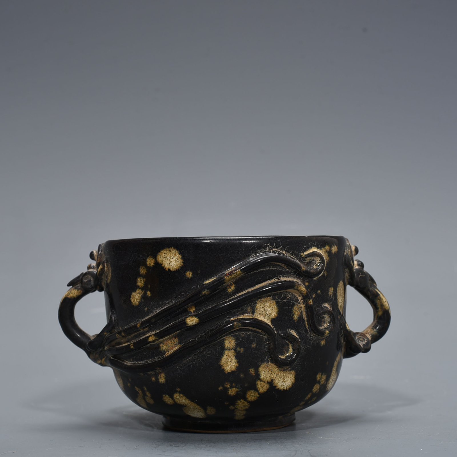 Song Dynasty Jizhou Kiln Chilong Ear Washer