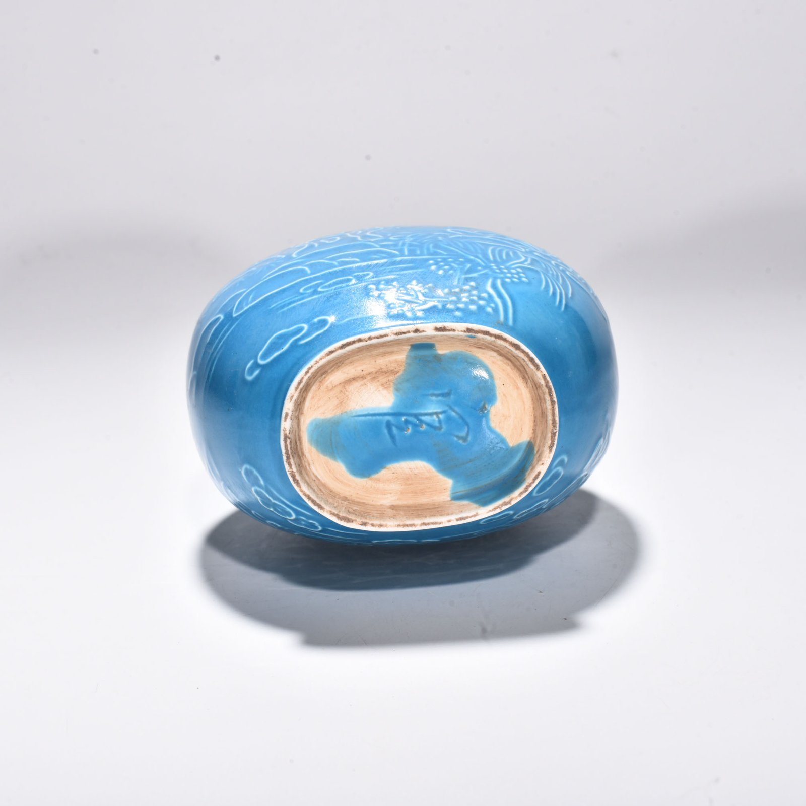 Song Dynasty blue-glazed Ding kiln landscape pattern vase