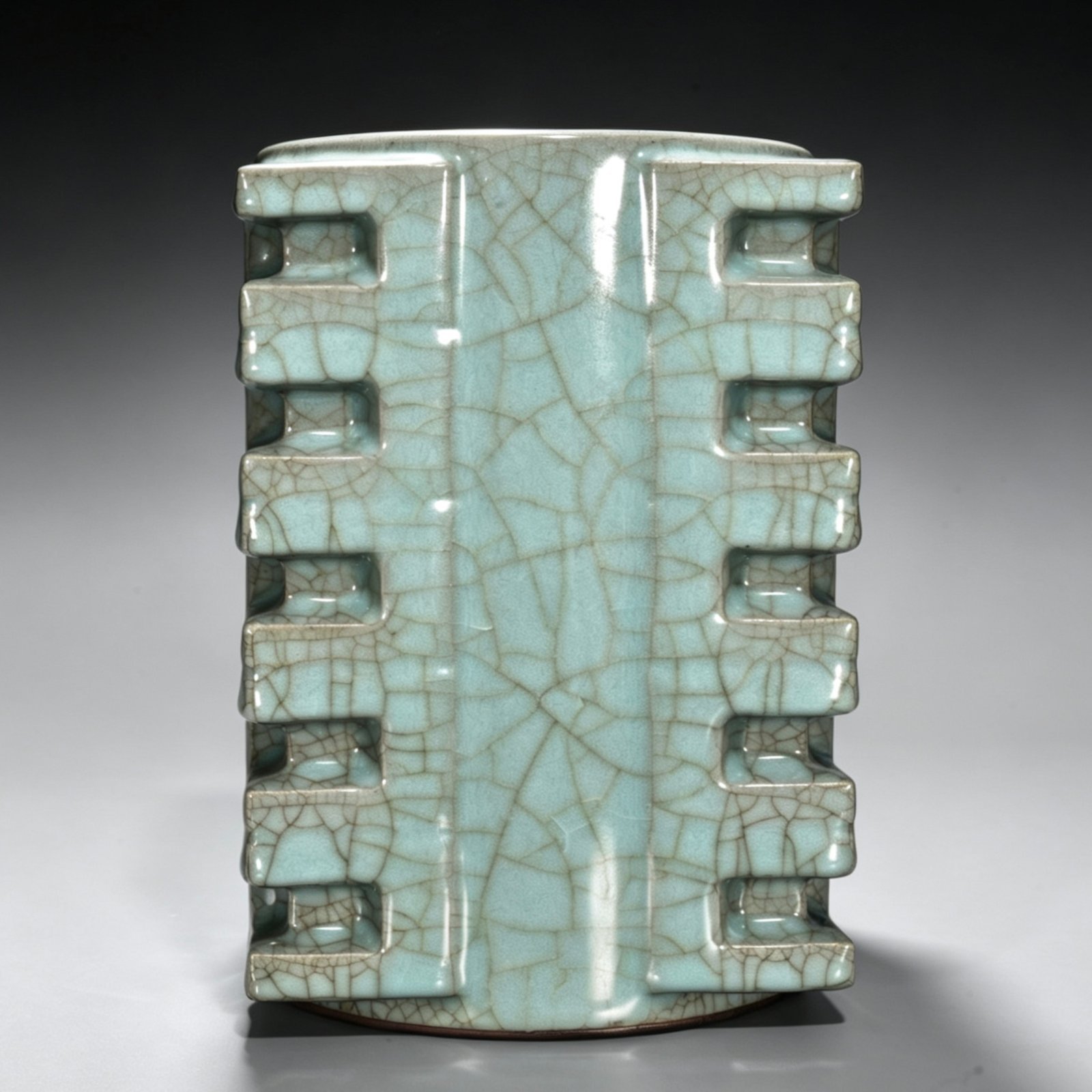 Song Dynasty official kiln celadon cong-style vase