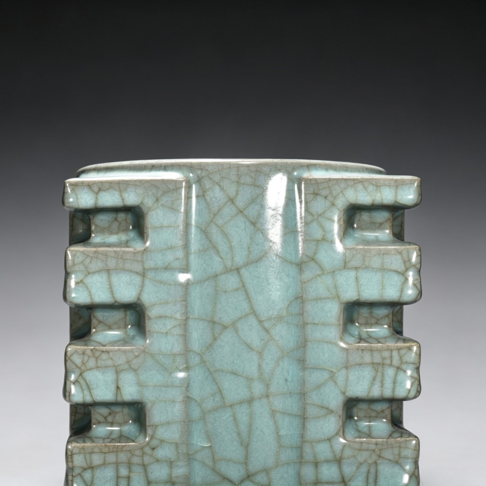 Song Dynasty official kiln celadon cong-style vase