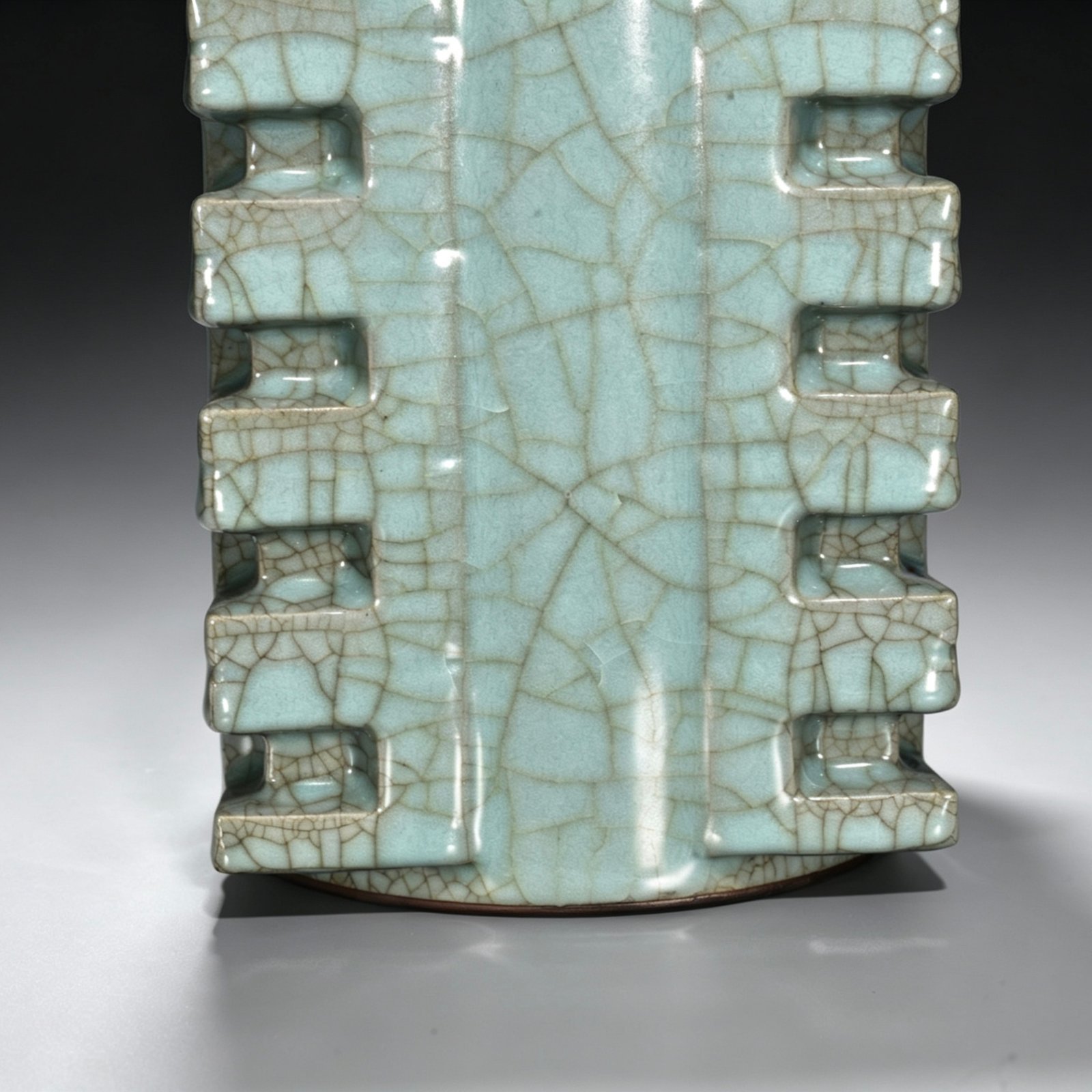 Song Dynasty official kiln celadon cong-style vase