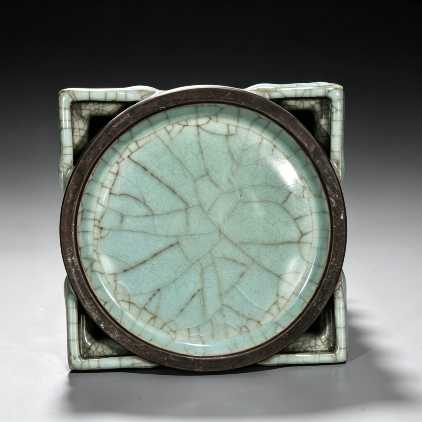 Song Dynasty official kiln celadon cong-style vase