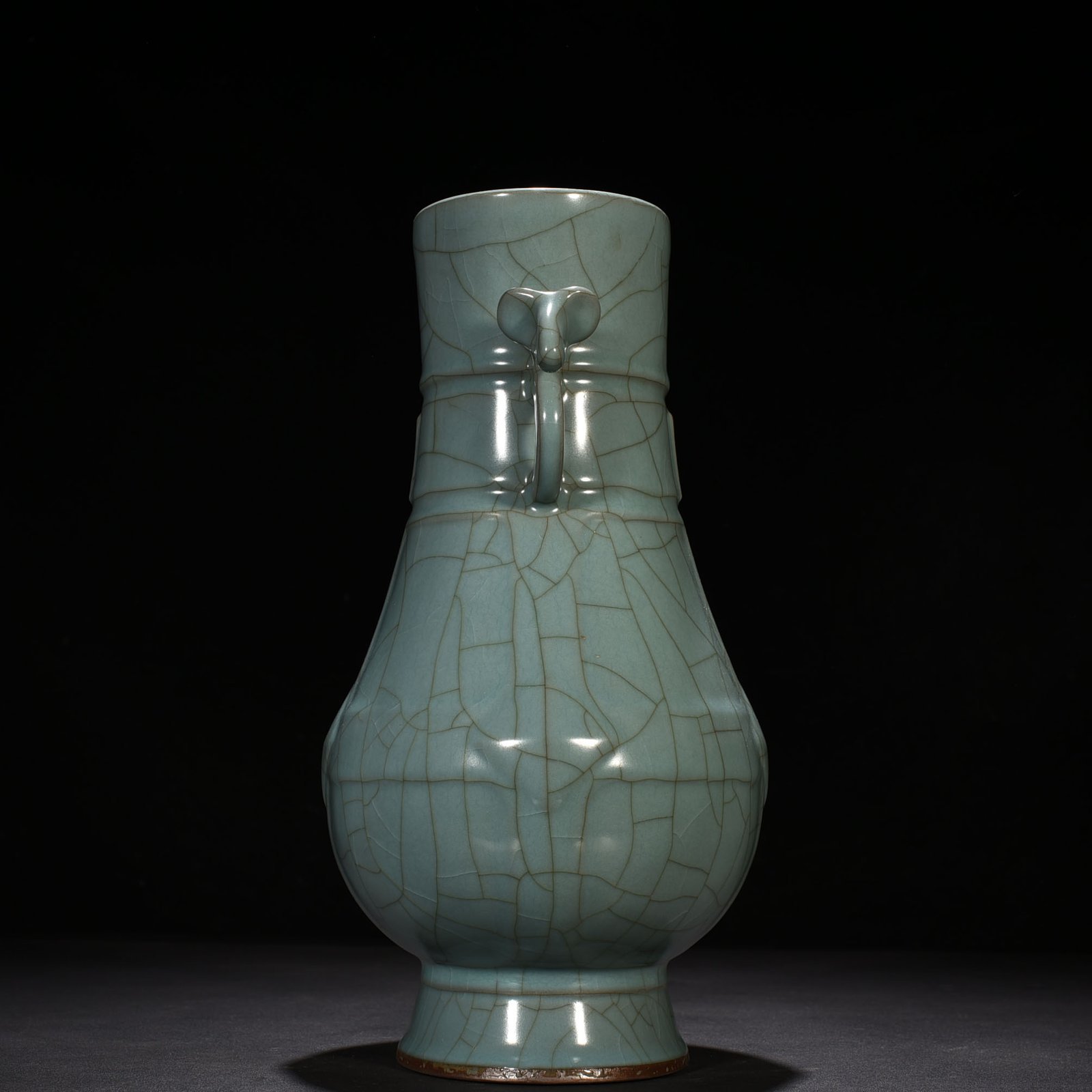Song Dynasty official kiln green glaze sheep ear statue