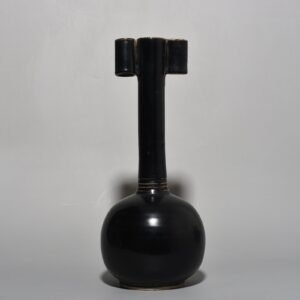 Song Dynasty Ding kiln black glaze through-ear vase