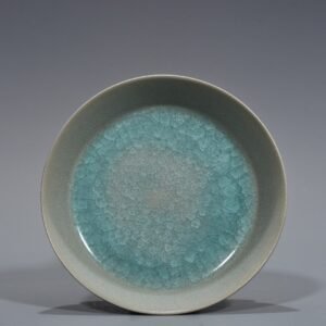 Song Dynasty Ru kiln azure glaze ice cracked round washer