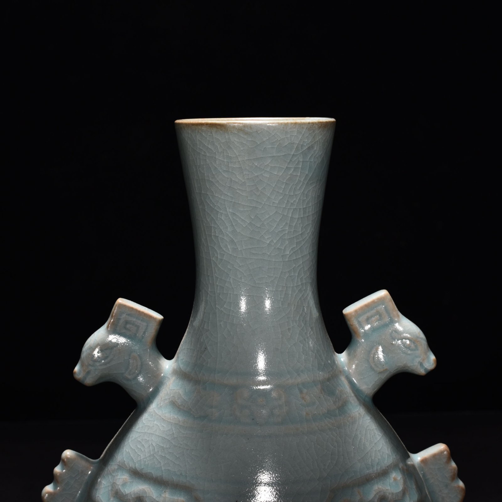 Song Dynasty Ru kiln azure glaze halberd vase