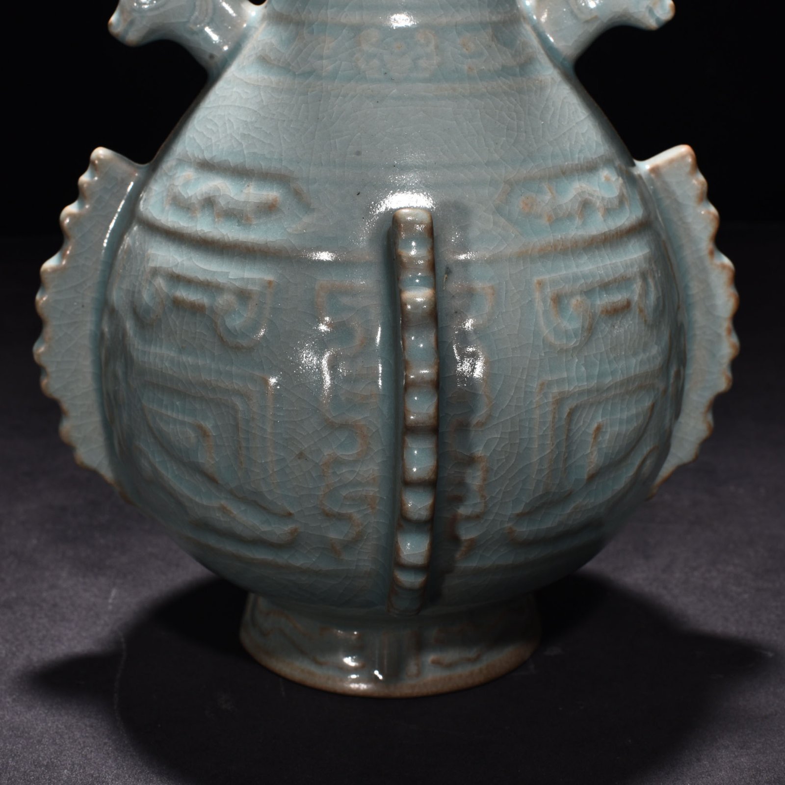 Song Dynasty Ru kiln azure glaze halberd vase