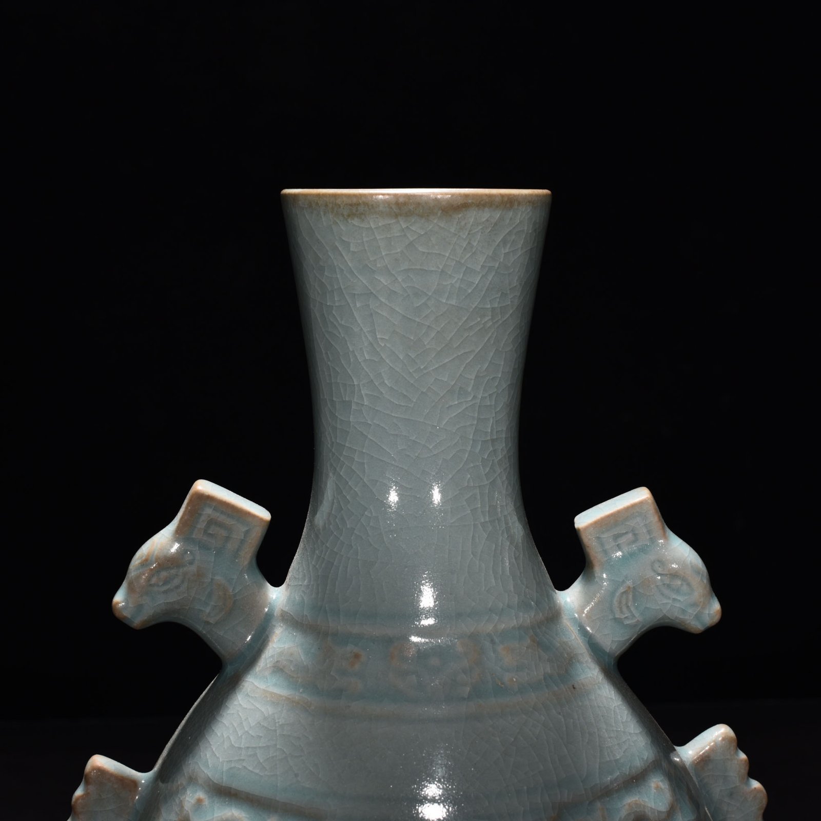 Song Dynasty Ru kiln azure glaze halberd vase