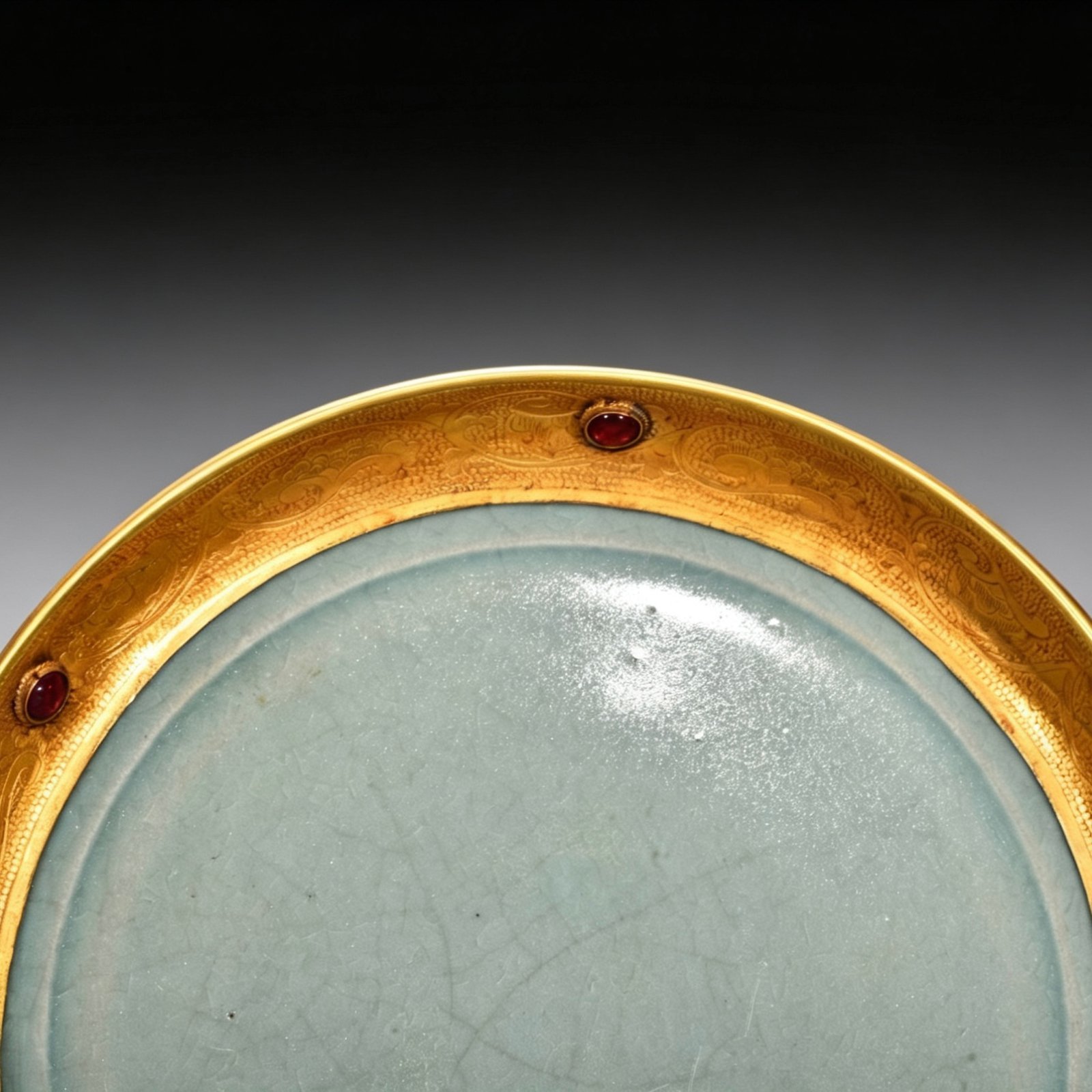 Song Dynasty Ru kiln azure glaze round wash